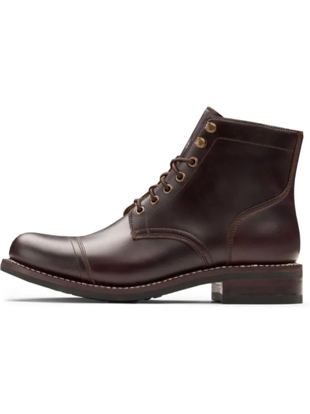 Men's Brown Pull Up Cap Toe Comfort Heritage Oxford Ankle Chukka Boot